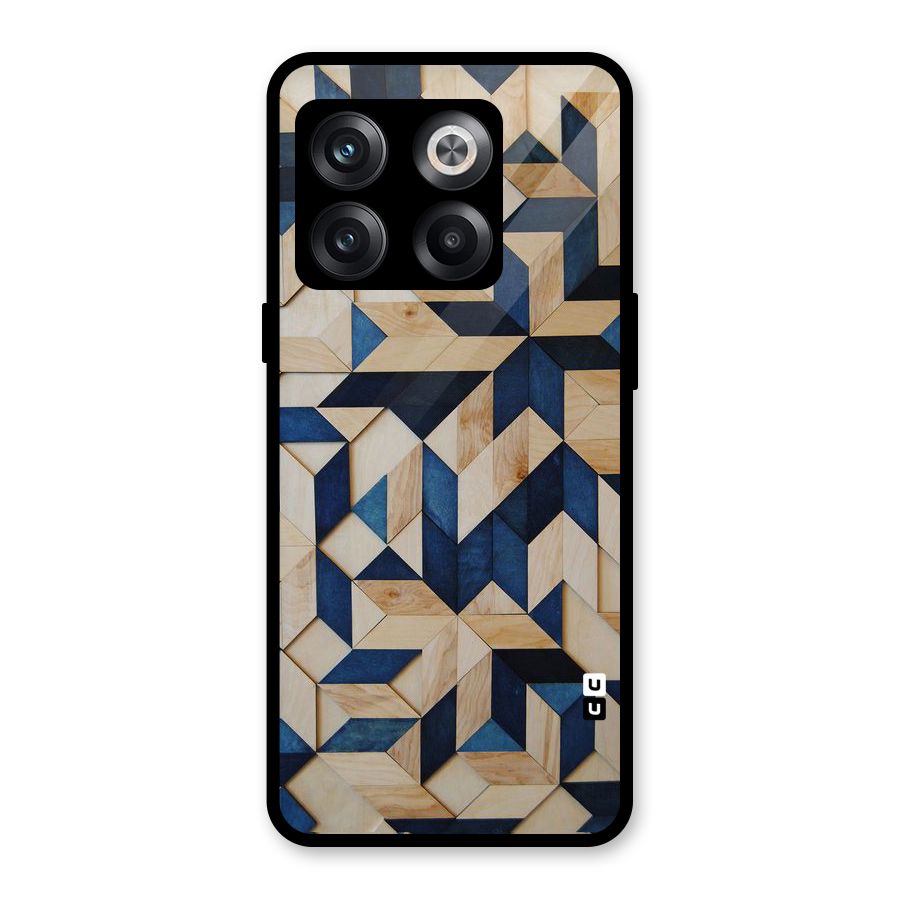 Disorted Wood Blue Glass Back Case for OnePlus 10T
