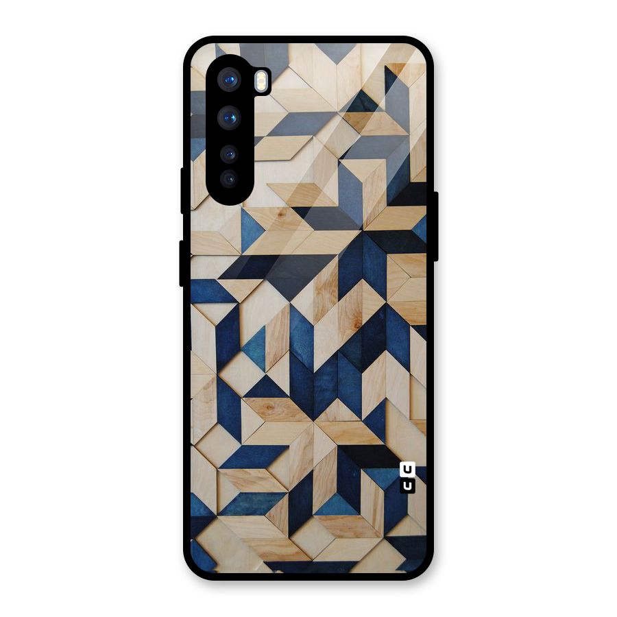 Disorted Wood Blue Glass Back Case for OnePlus Nord