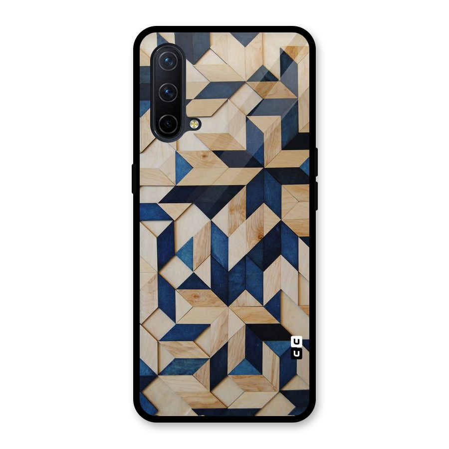 Disorted Wood Blue Glass Back Case for OnePlus Nord CE 5G