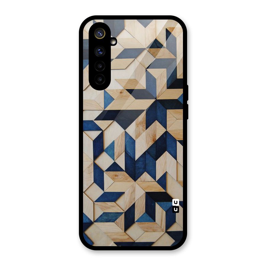 Disorted Wood Blue Glass Back Case for Realme 6i