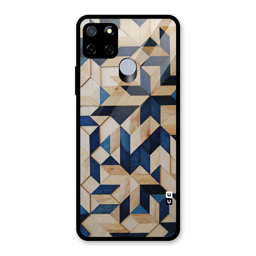 Disorted Wood Blue Glass Back Case for Realme C15