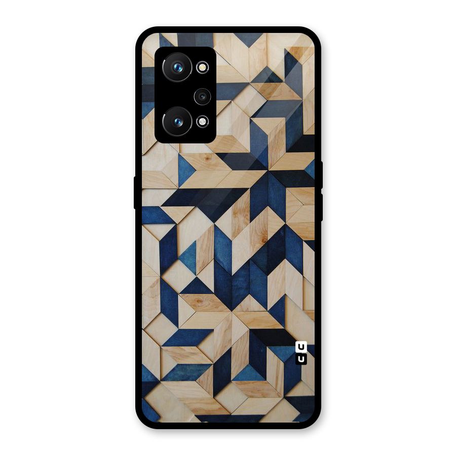 Disorted Wood Blue Glass Back Case for Realme GT Neo 3T