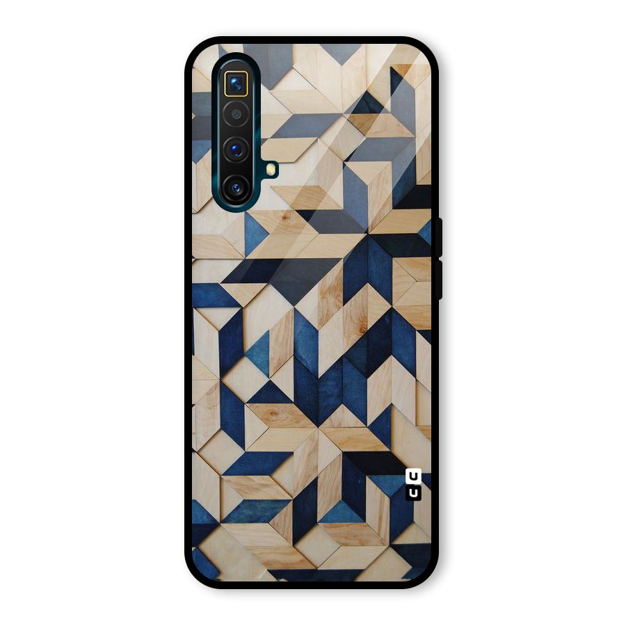 Disorted Wood Blue Glass Back Case for Realme X3 SuperZoom