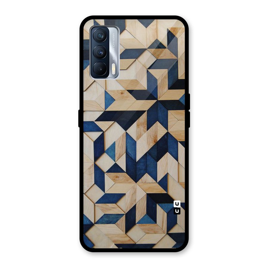 Disorted Wood Blue Glass Back Case for Realme X7