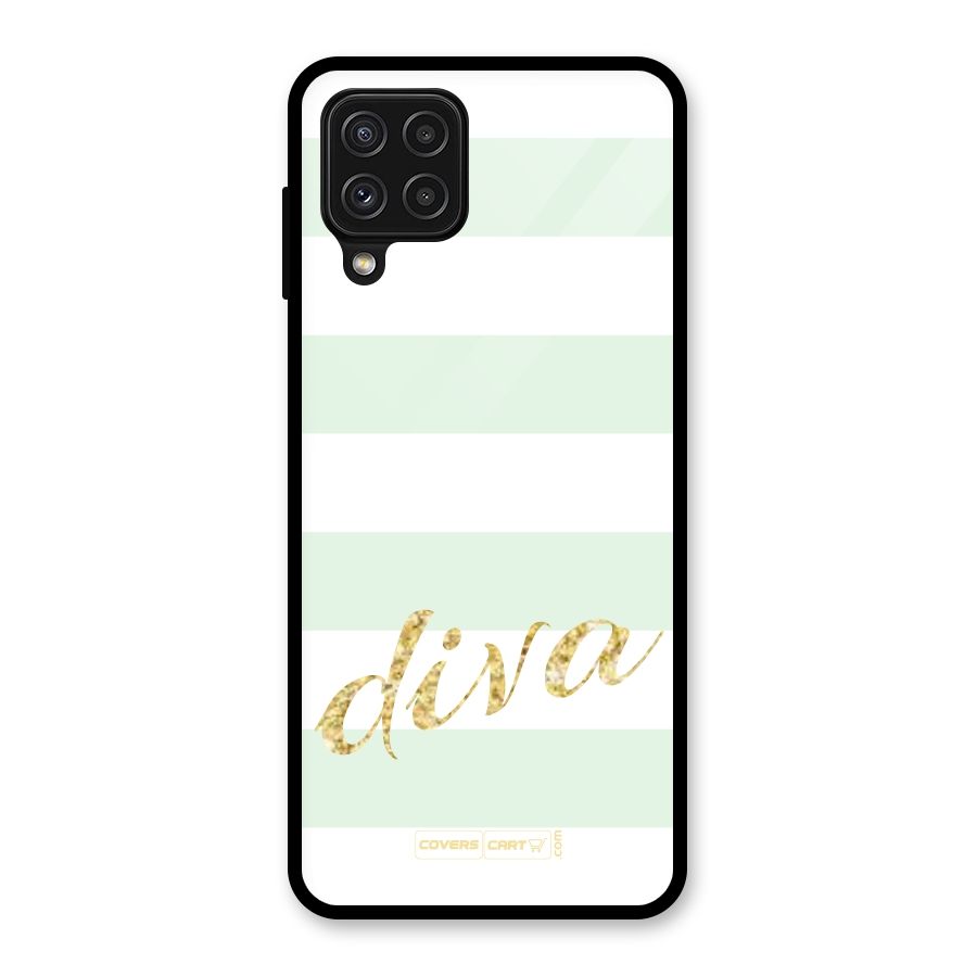 Diva Glass Back Case for Galaxy A22 4G