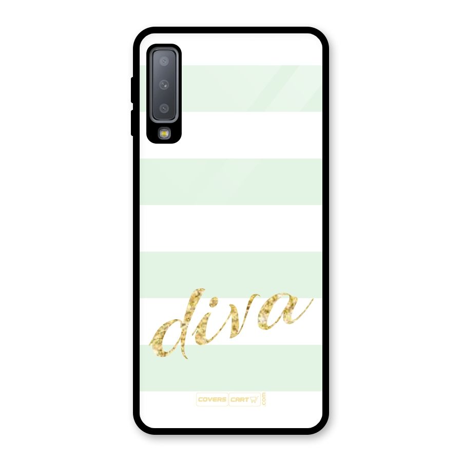 Diva Glass Back Case for Galaxy A7 (2018)