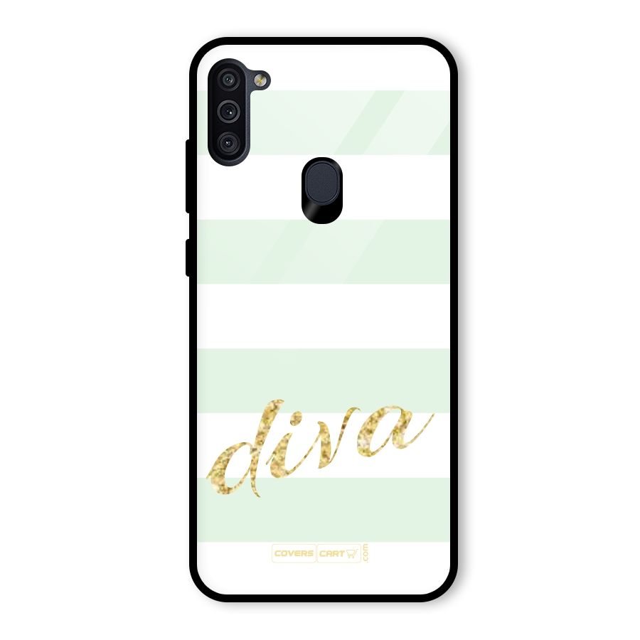 Diva Glass Back Case for Galaxy M11