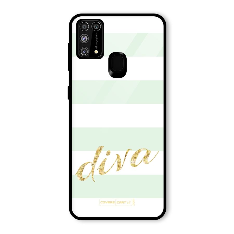 Diva Glass Back Case for Galaxy M31