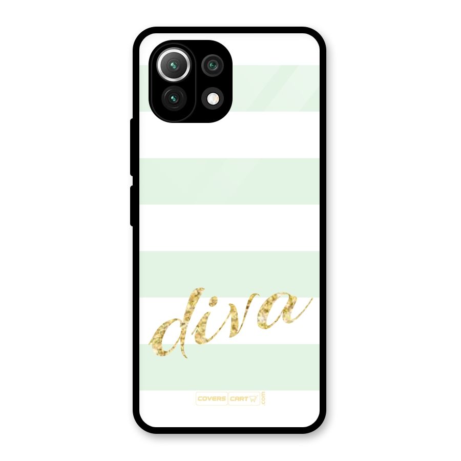 Diva Glass Back Case for Mi 11 Lite NE 5G