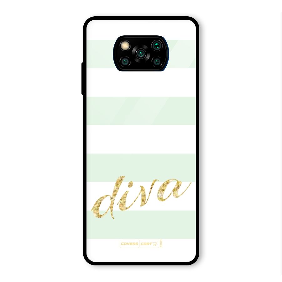 Diva Glass Back Case for Poco X3 Pro