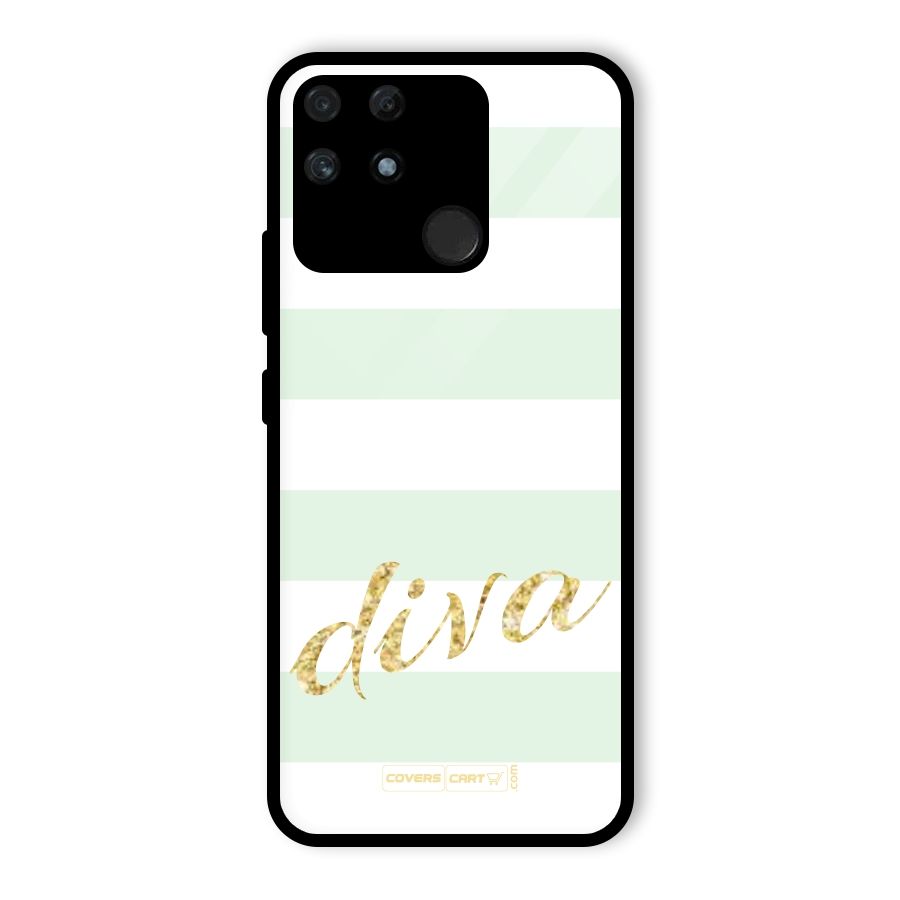 Diva Glass Back Case for Realme Narzo 50A