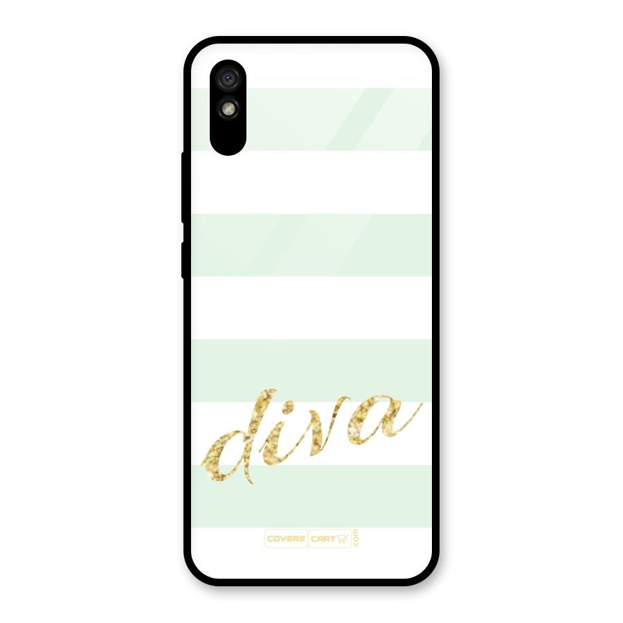 Diva Glass Back Case for Redmi 9A