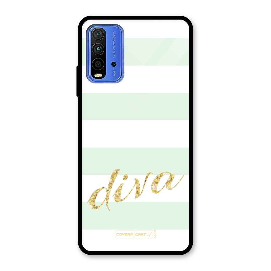 Diva Glass Back Case for Redmi 9 Power