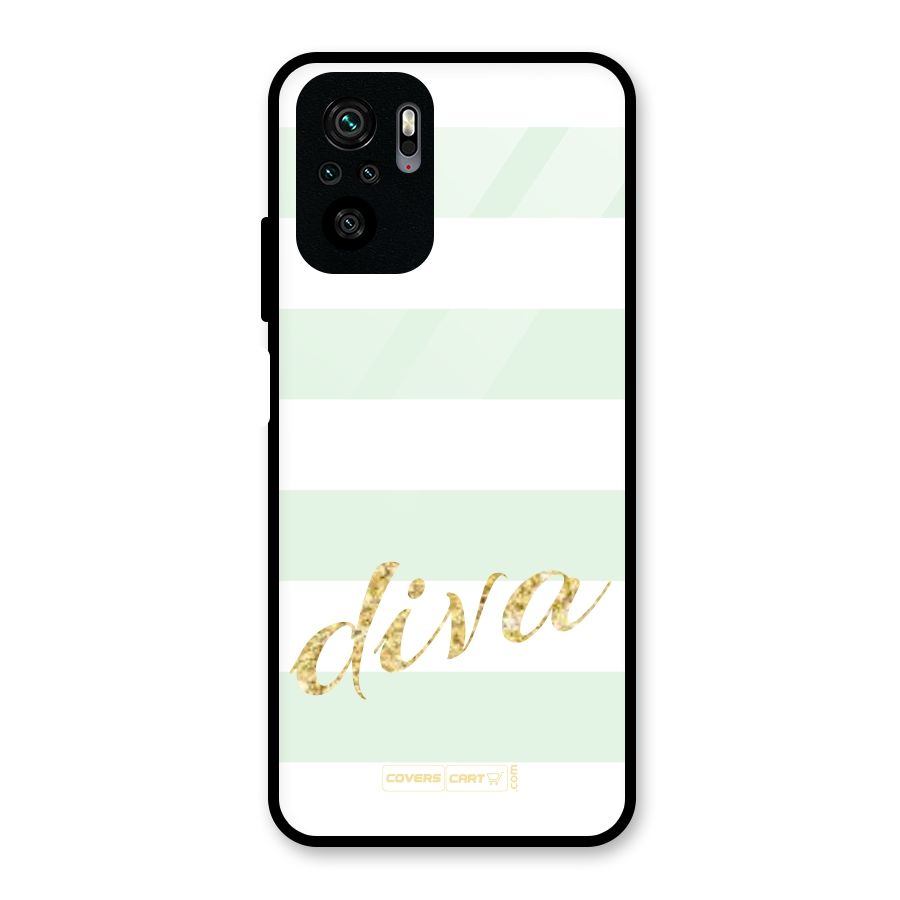 Diva Glass Back Case for Redmi Note 10S