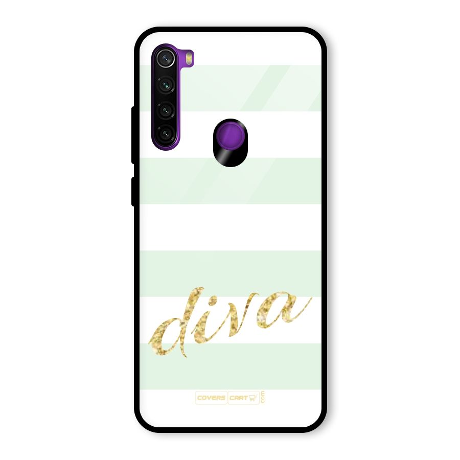 Diva Glass Back Case for Redmi Note 8
