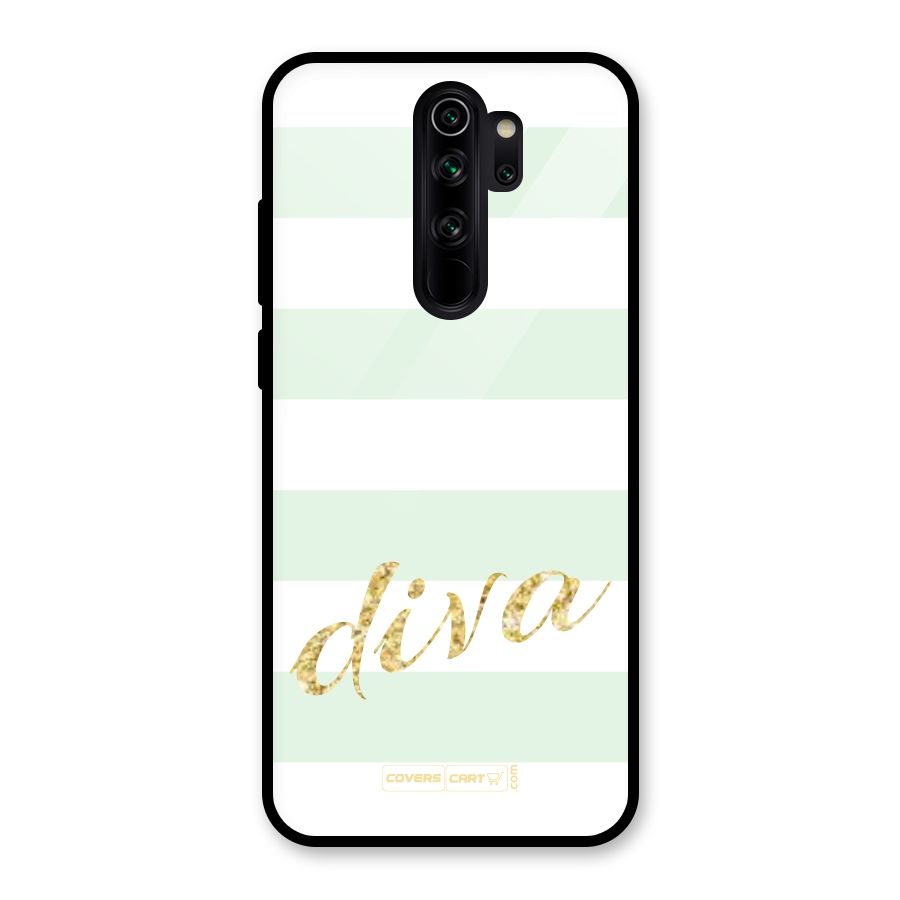 Diva Glass Back Case for Redmi Note 8 Pro