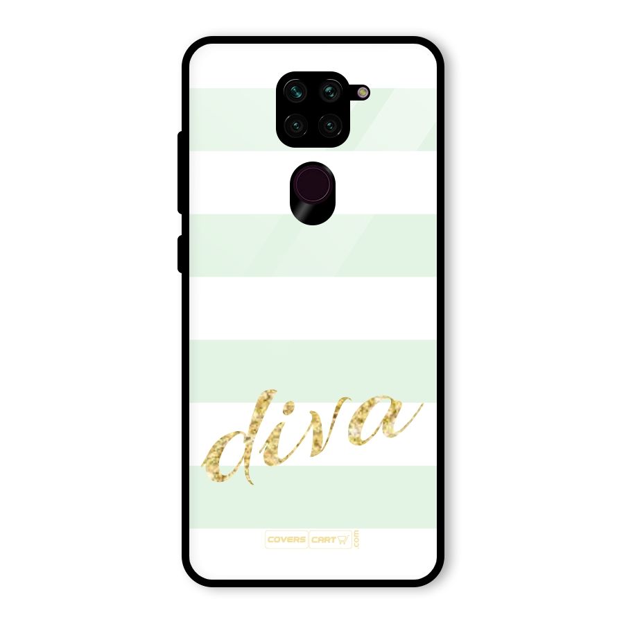 Diva Glass Back Case for Redmi Note 9