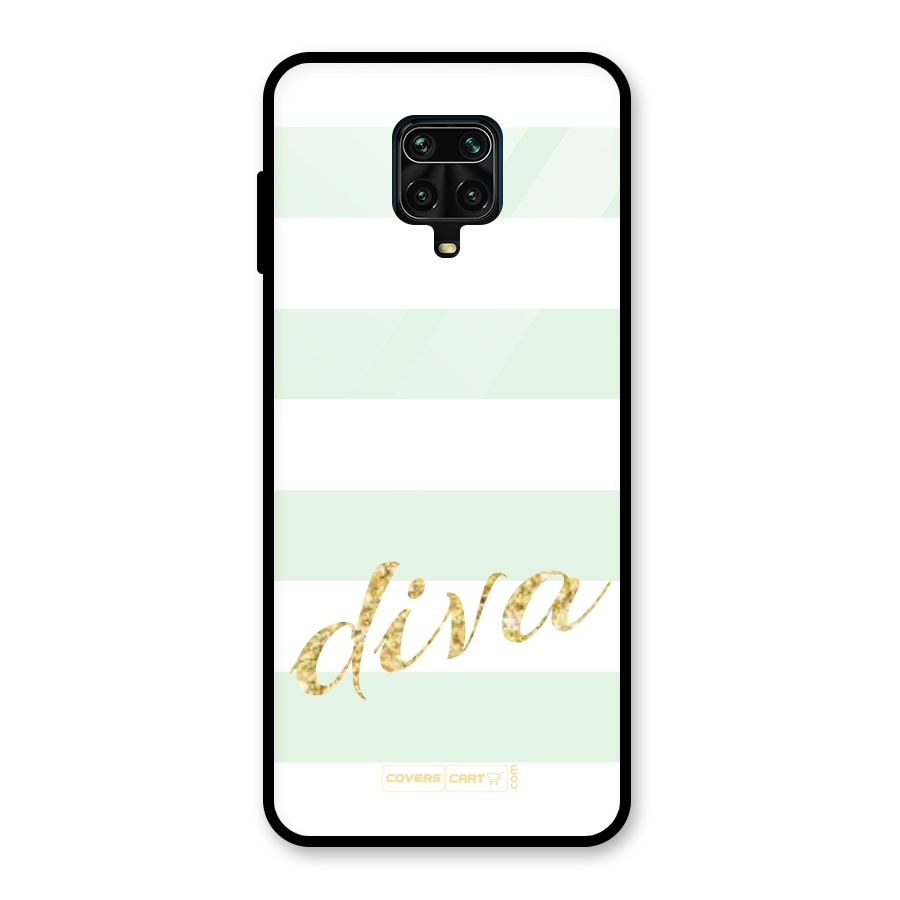 Diva Glass Back Case for Redmi Note 9 Pro
