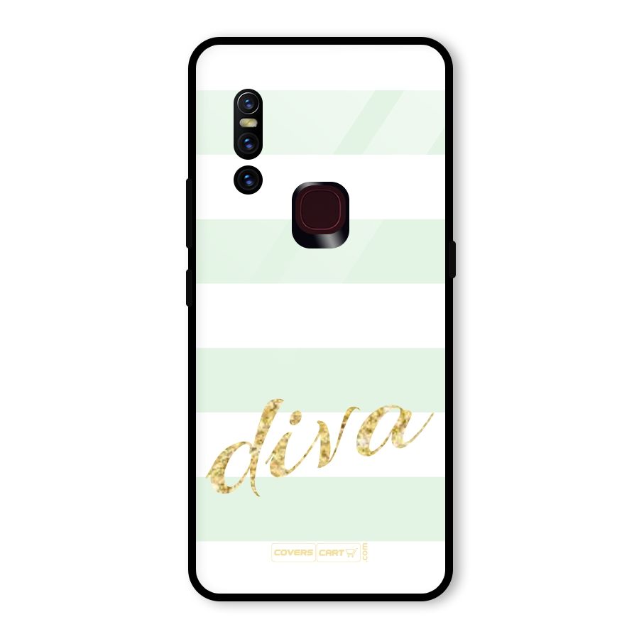 Diva Glass Back Case for Vivo V15