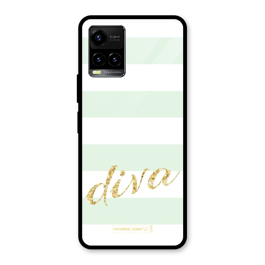 Diva Glass Back Case for Vivo Y21T