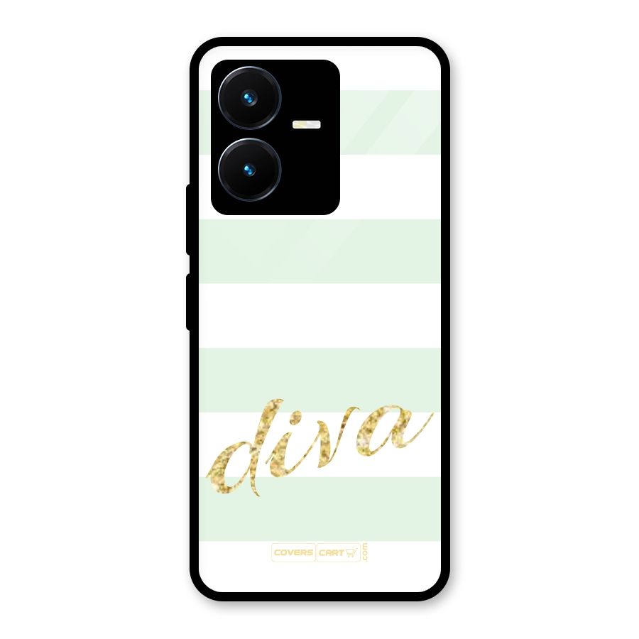 Diva Glass Back Case for Vivo Y22