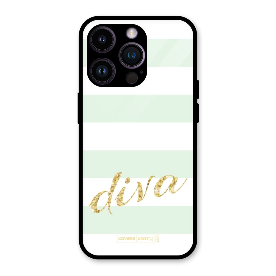 Diva Glass Back Case for iPhone 14 Pro