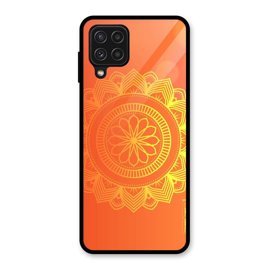 Diwali Rangoli Glass Back Case for Galaxy A22 4G