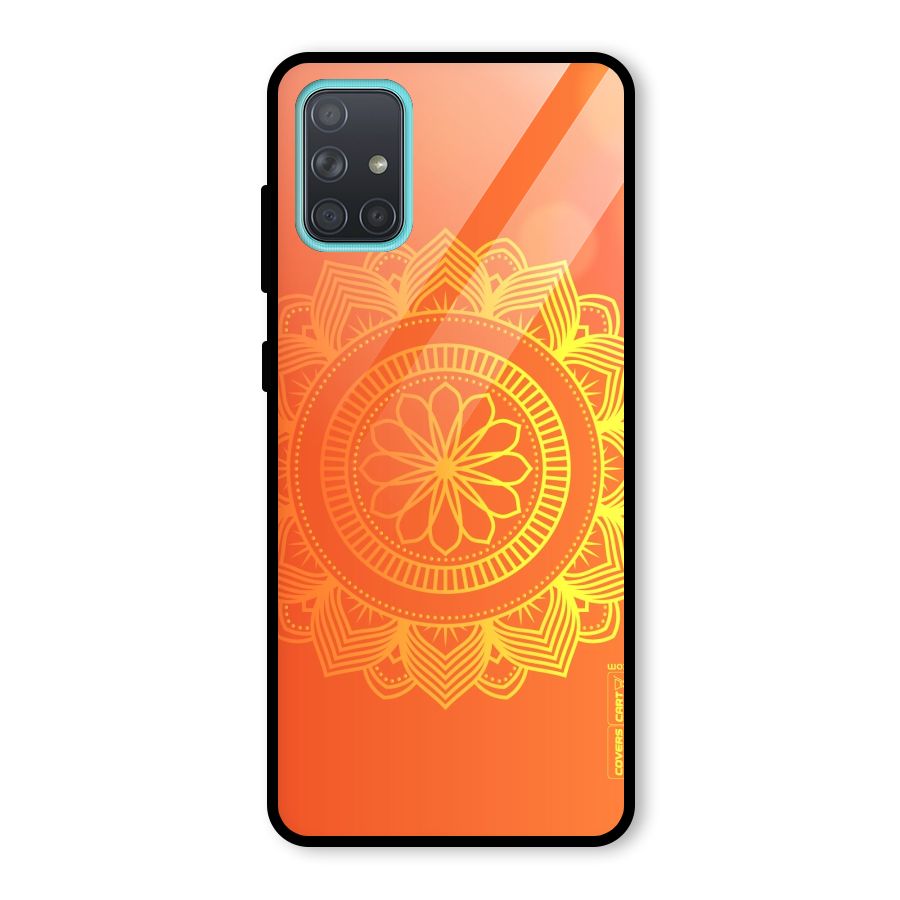 Diwali Rangoli Glass Back Case for Galaxy A71