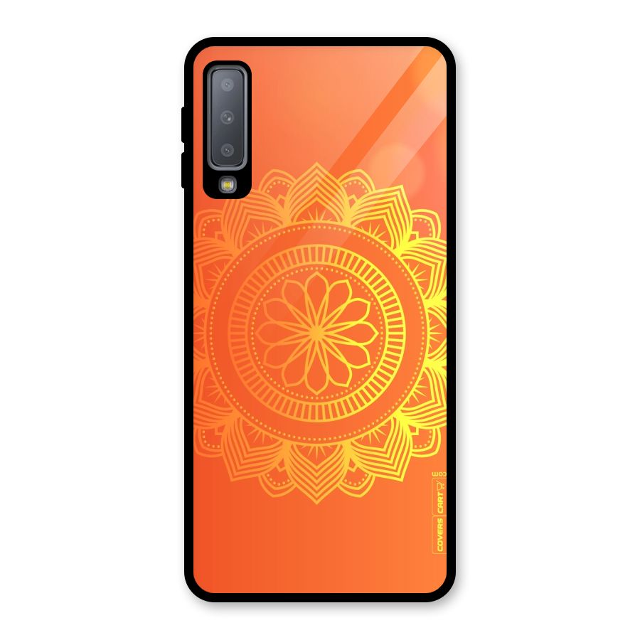 Diwali Rangoli Glass Back Case for Galaxy A7 (2018)