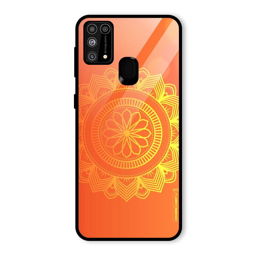 Diwali Rangoli Glass Back Case for Galaxy F41