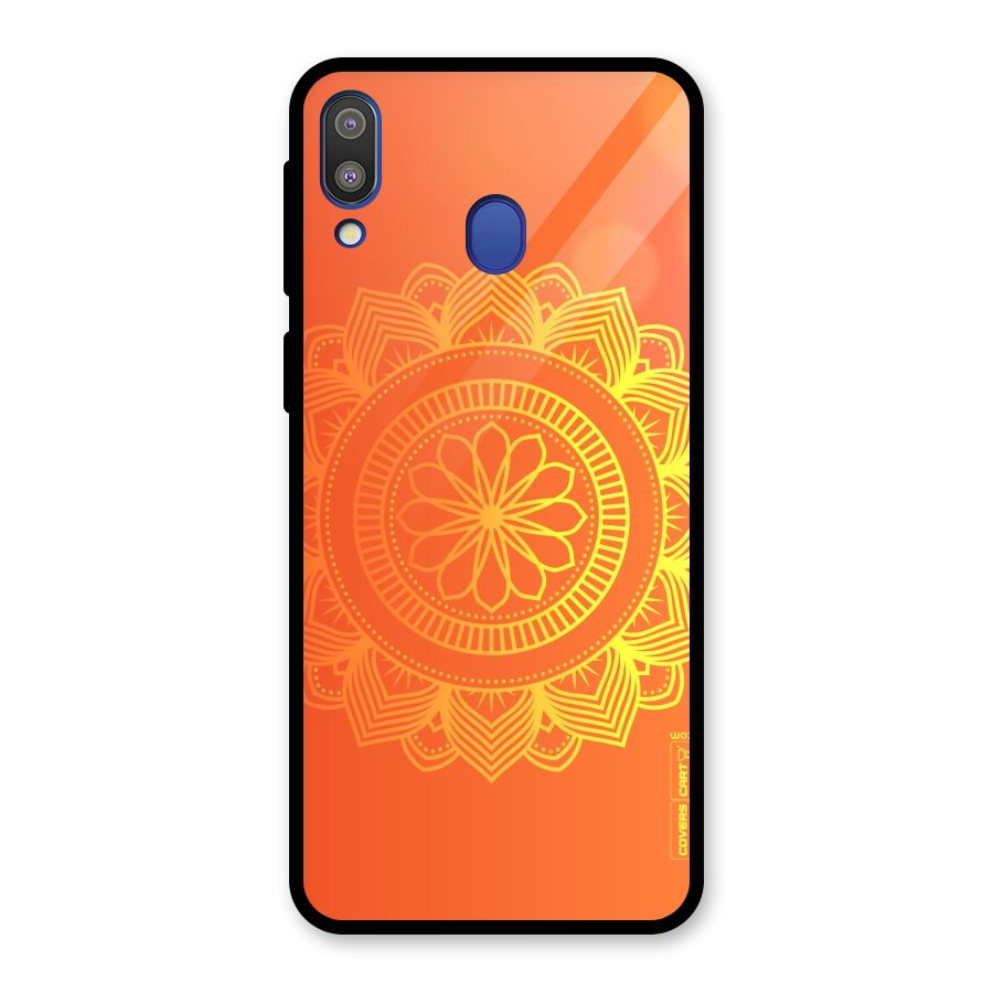 Diwali Rangoli Glass Back Case for Galaxy M20