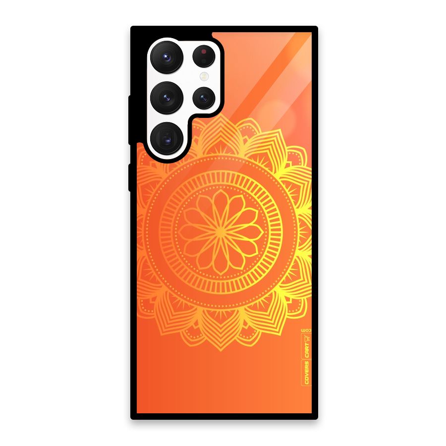Diwali Rangoli Glass Back Case for Galaxy S22 Ultra 5G