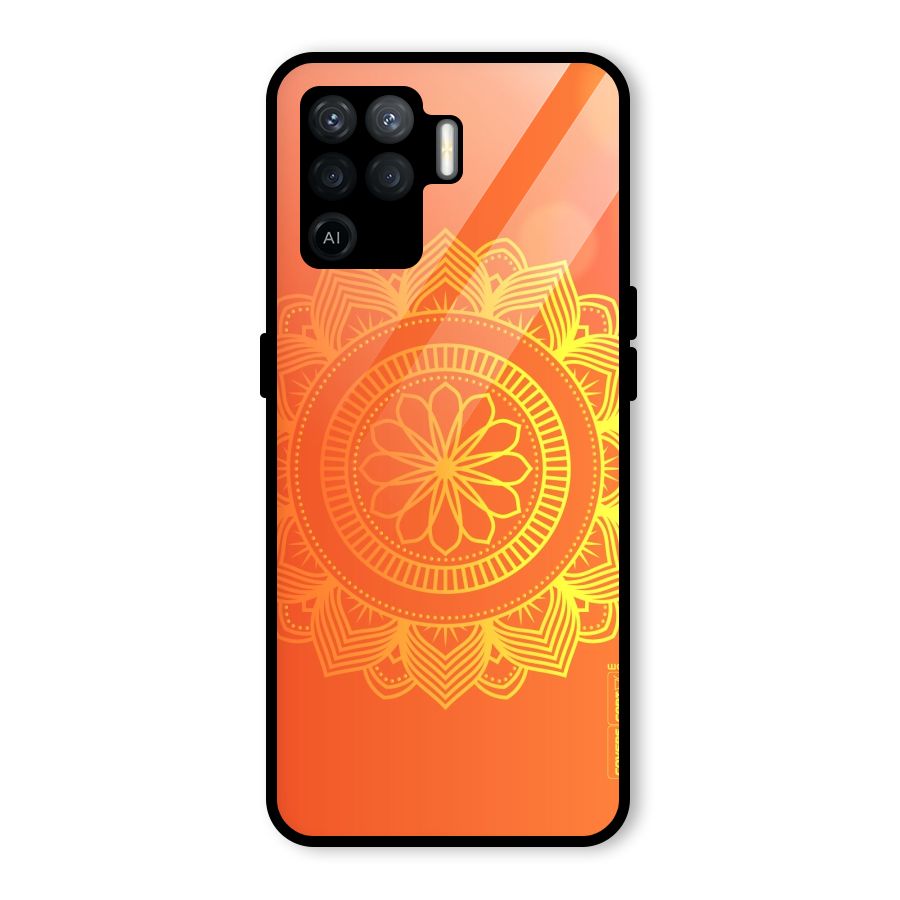 Diwali Rangoli Glass Back Case for Oppo F19 Pro