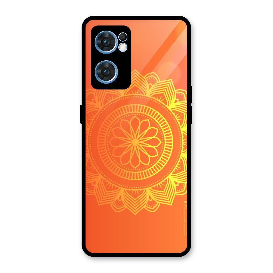 Diwali Rangoli Glass Back Case for Oppo Reno7 5G