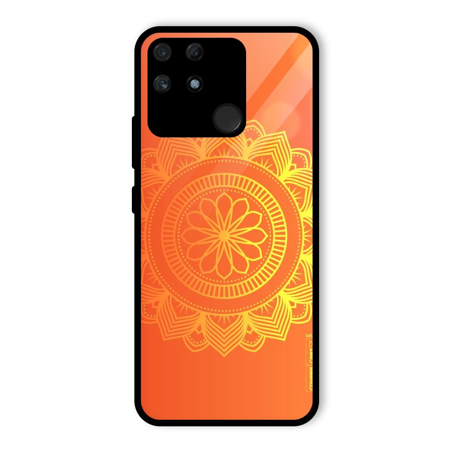 Diwali Rangoli Glass Back Case for Realme Narzo 50A