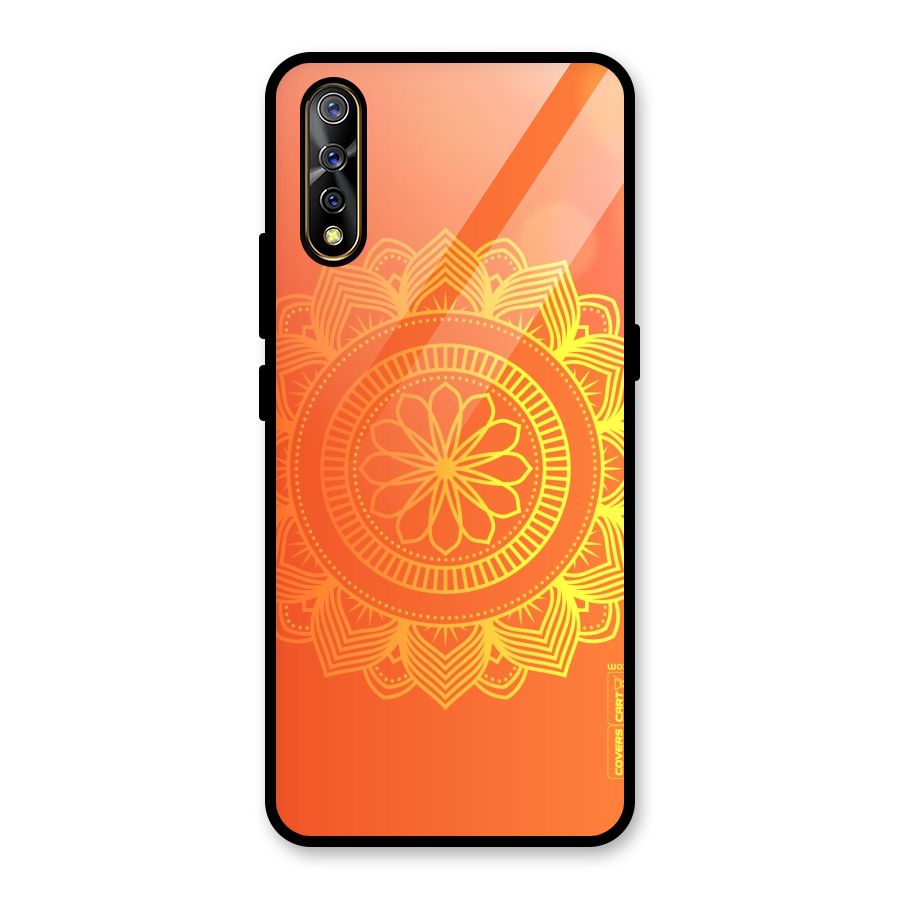 Diwali Rangoli Glass Back Case for Vivo S1