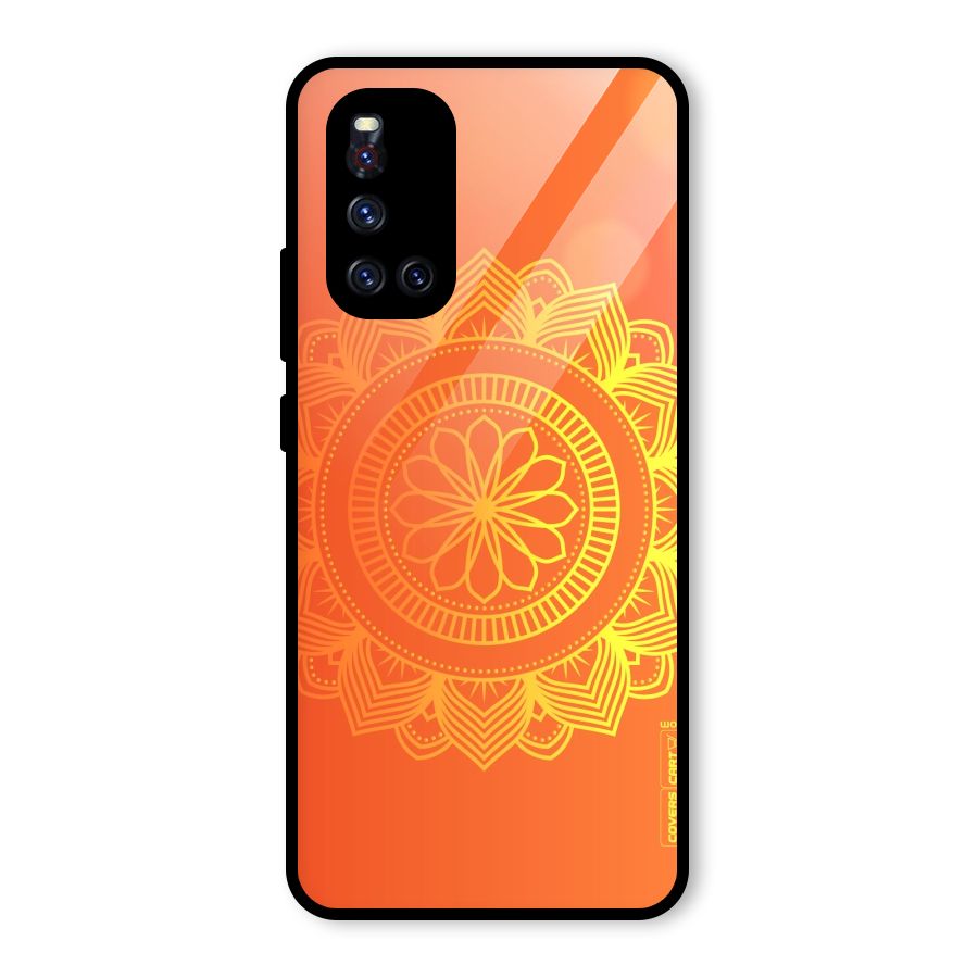 Diwali Rangoli Glass Back Case for Vivo V19
