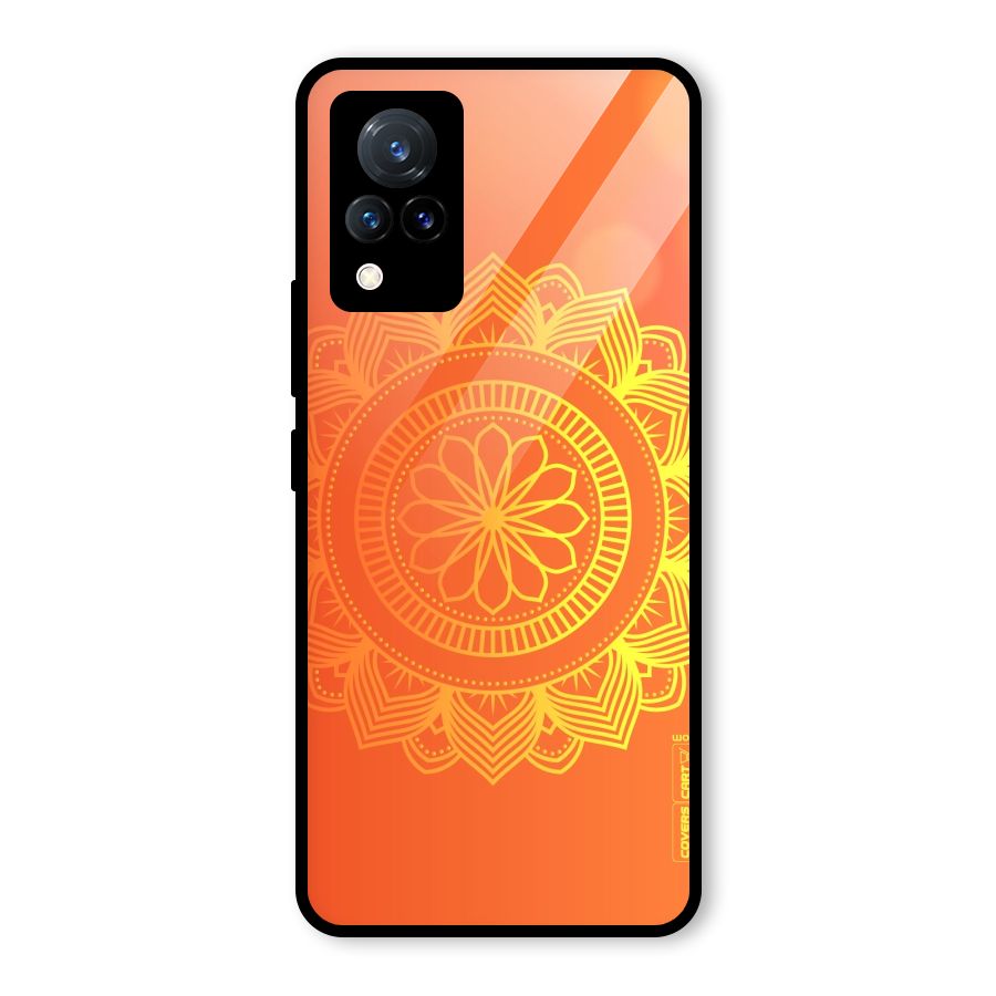 Diwali Rangoli Glass Back Case for Vivo V21 5G