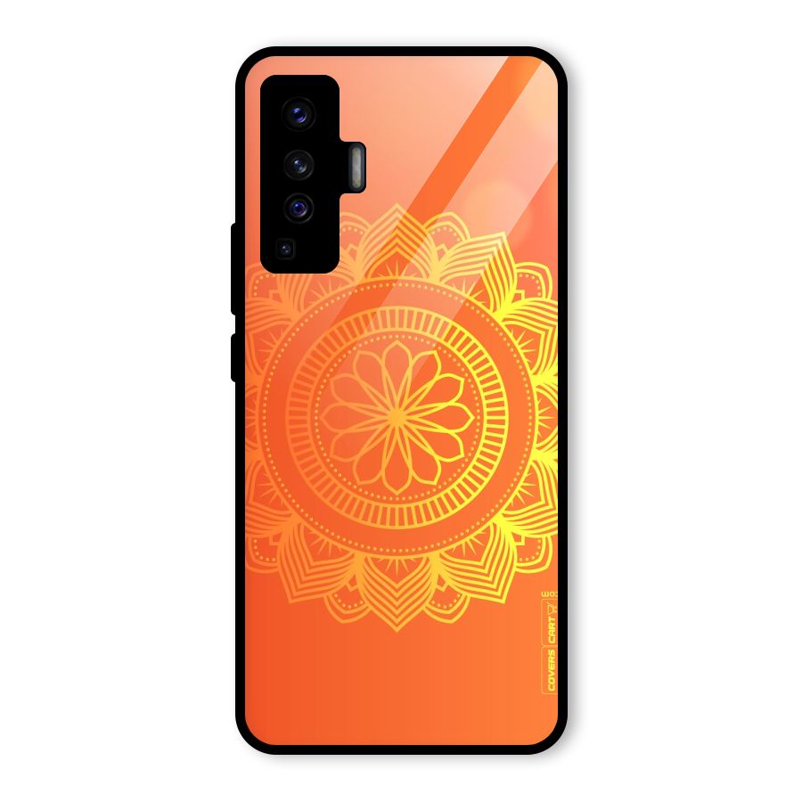 Diwali Rangoli Glass Back Case for Vivo X50