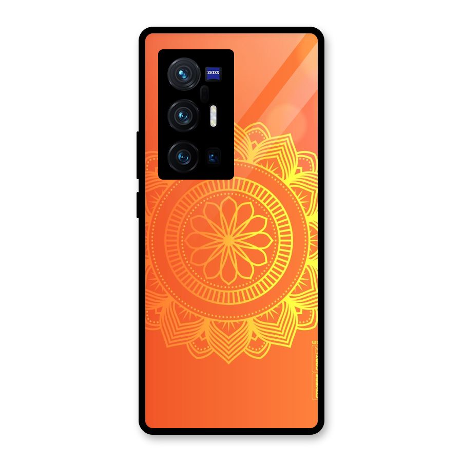 Diwali Rangoli Glass Back Case for Vivo X70 Pro Plus
