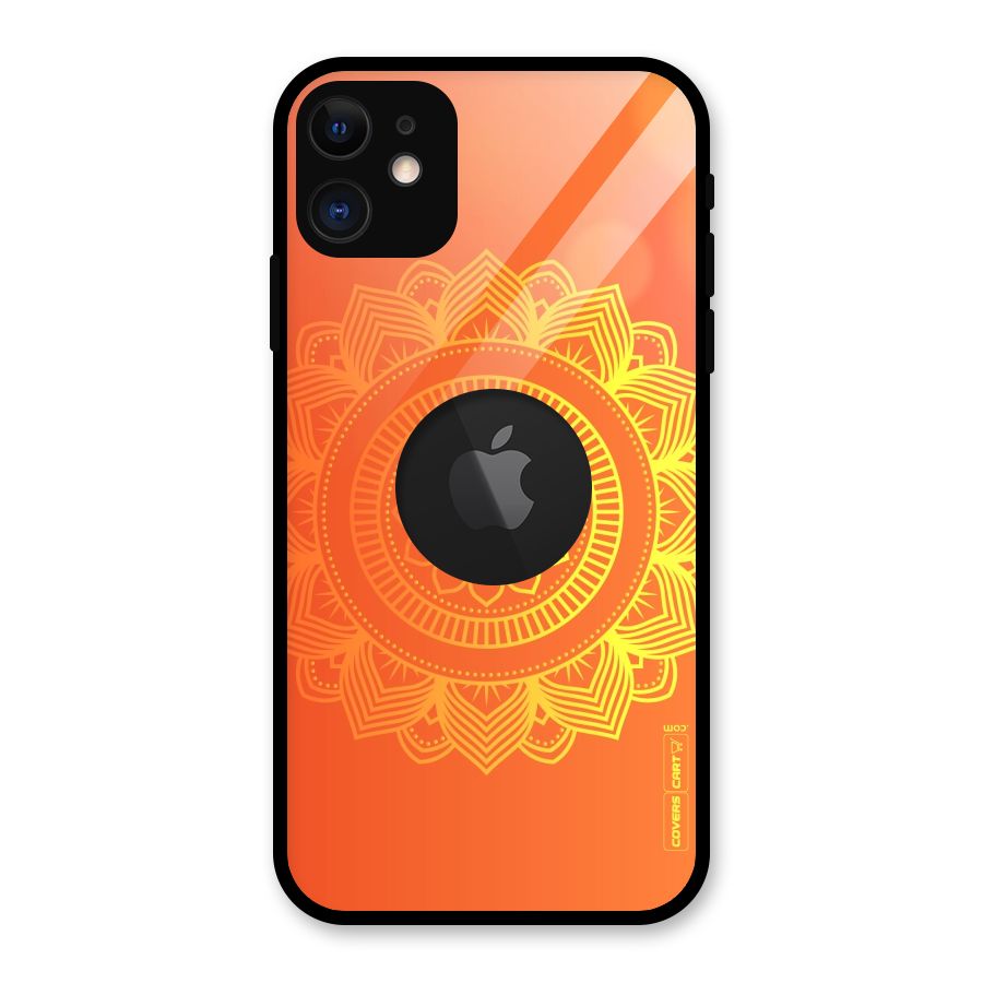 Diwali Rangoli Glass Back Case for iPhone 11 Logo Cut