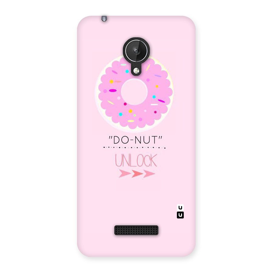 Do-Nut Unlock Back Case for Micromax Canvas Spark Q380