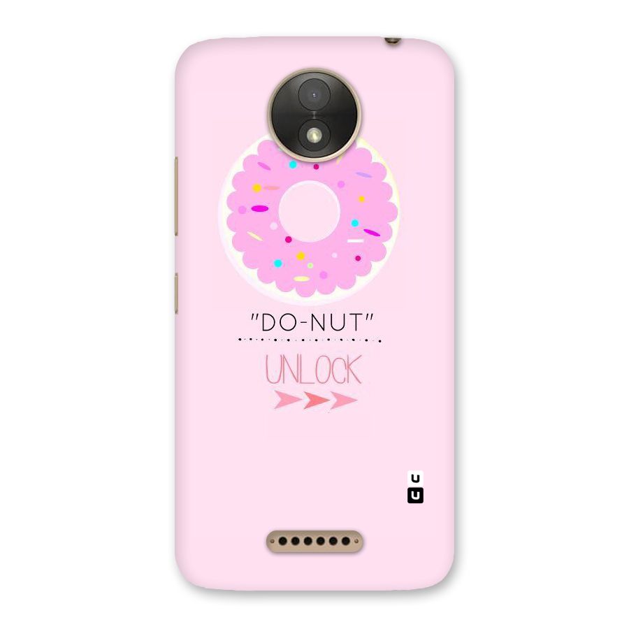 Do-Nut Unlock Back Case for Moto C Plus
