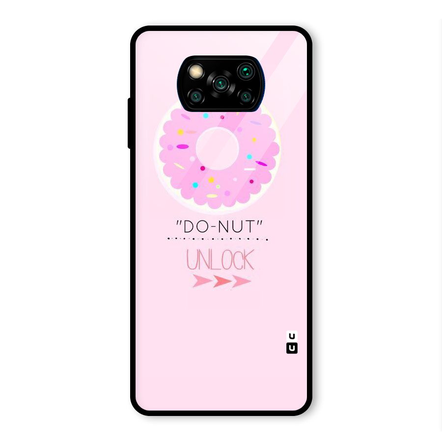 Do-Nut Unlock Glass Back Case for Poco X3 Pro