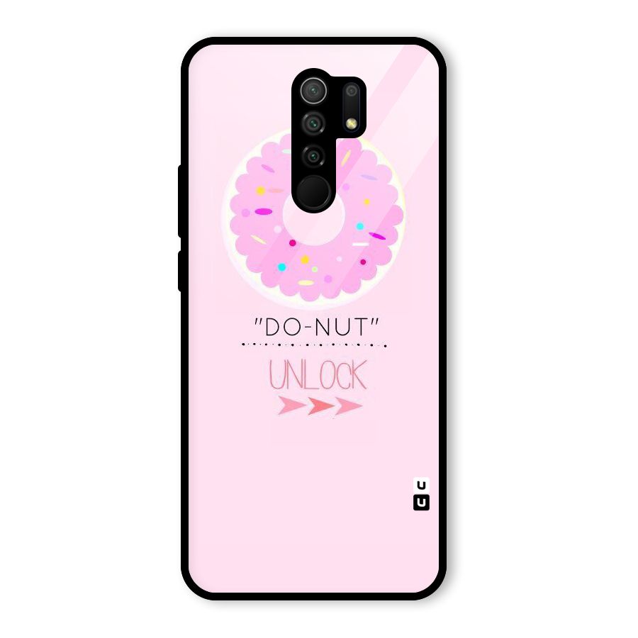 Do-Nut Unlock Glass Back Case for Redmi 9 Prime