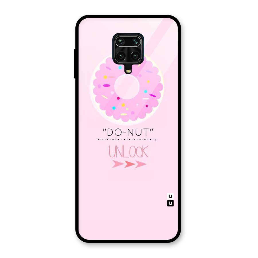 Do-Nut Unlock Glass Back Case for Redmi Note 9 Pro