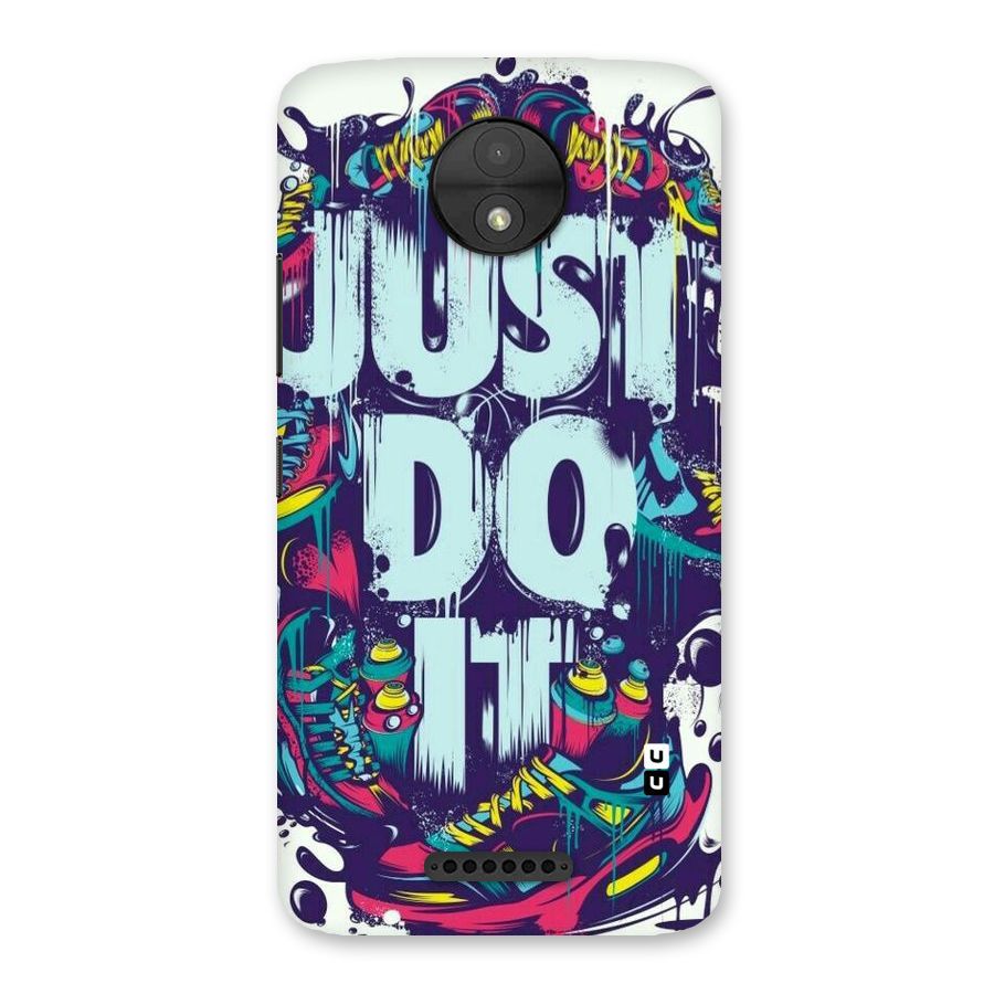 Do It Abstract Back Case for Moto C