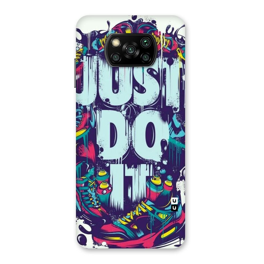 Do It Abstract Back Case for Poco X3