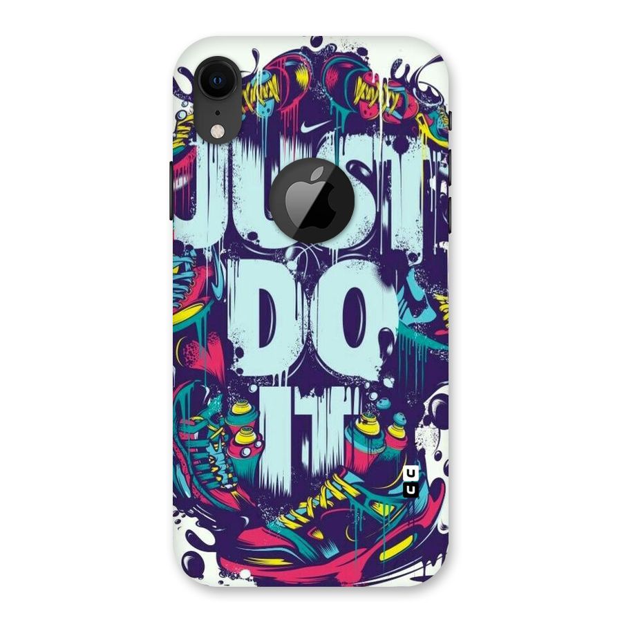 Do It Abstract Back Case for iPhone XR Logo Cut