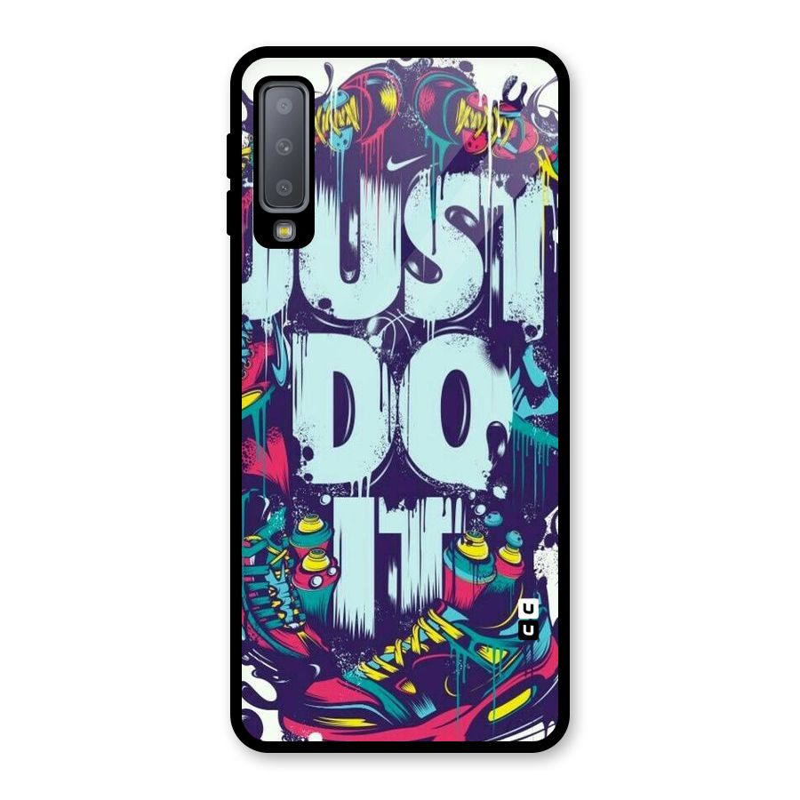 Do It Abstract Glass Back Case for Galaxy A7 (2018)